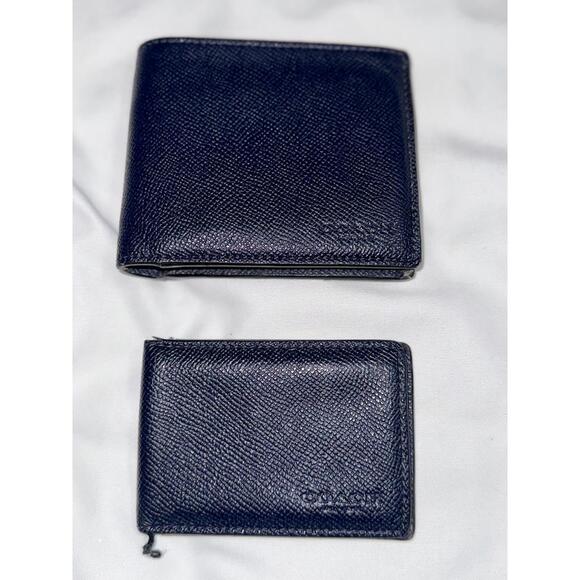 Coach 3 In 1 Wallet in Leather Dark Denim Navy F59112 - Picture 1 of 9